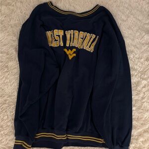 West Virginia Navy & Gold Crewneck Sweatshirt - Womens